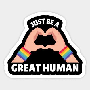 Lego Pride - Just Be A Great Human Sticker